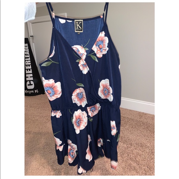 Navy Blue Romper - Picture 2 of 3